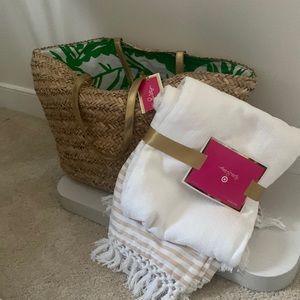 Lilly Pulitzer for Target Straw Beach Bag & Blanket
